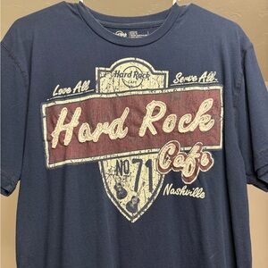 Hard Rock Cafe Nashville Graphic Tee - Navy and Maroon